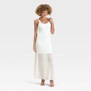a new day white knit Maxi Dress